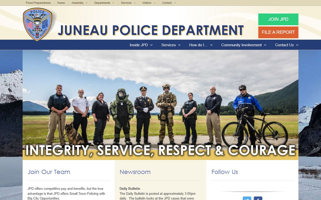 Juneau police blotter records division website
