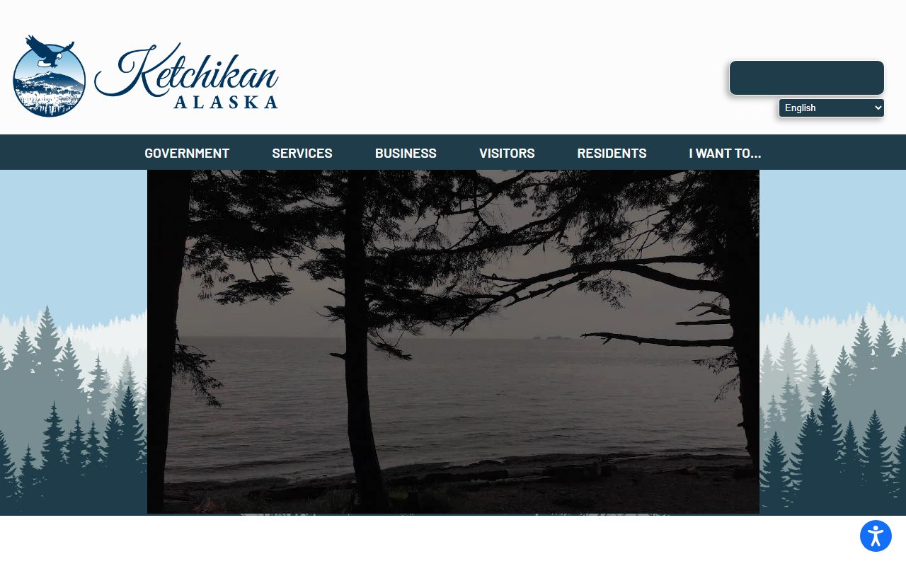 City of Ketchikan government website linking to police department and public records services