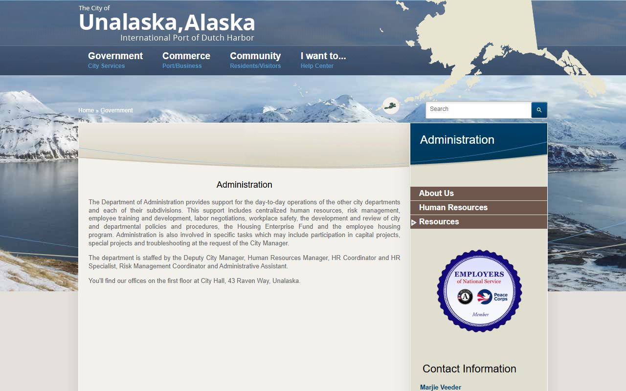 Unalaska police blotter resources via city administration