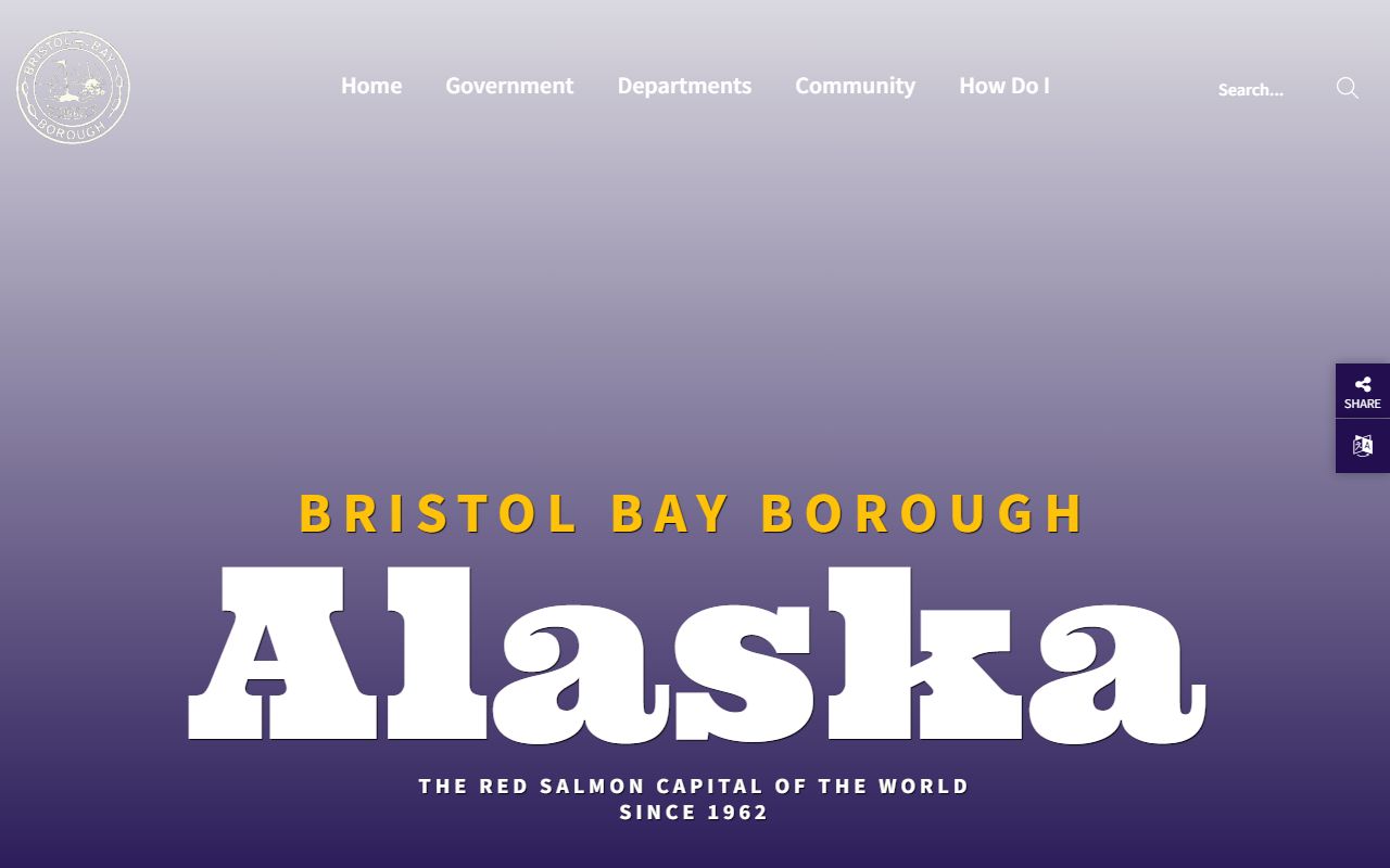 Bristol Bay Borough government website for police blotter records and public access