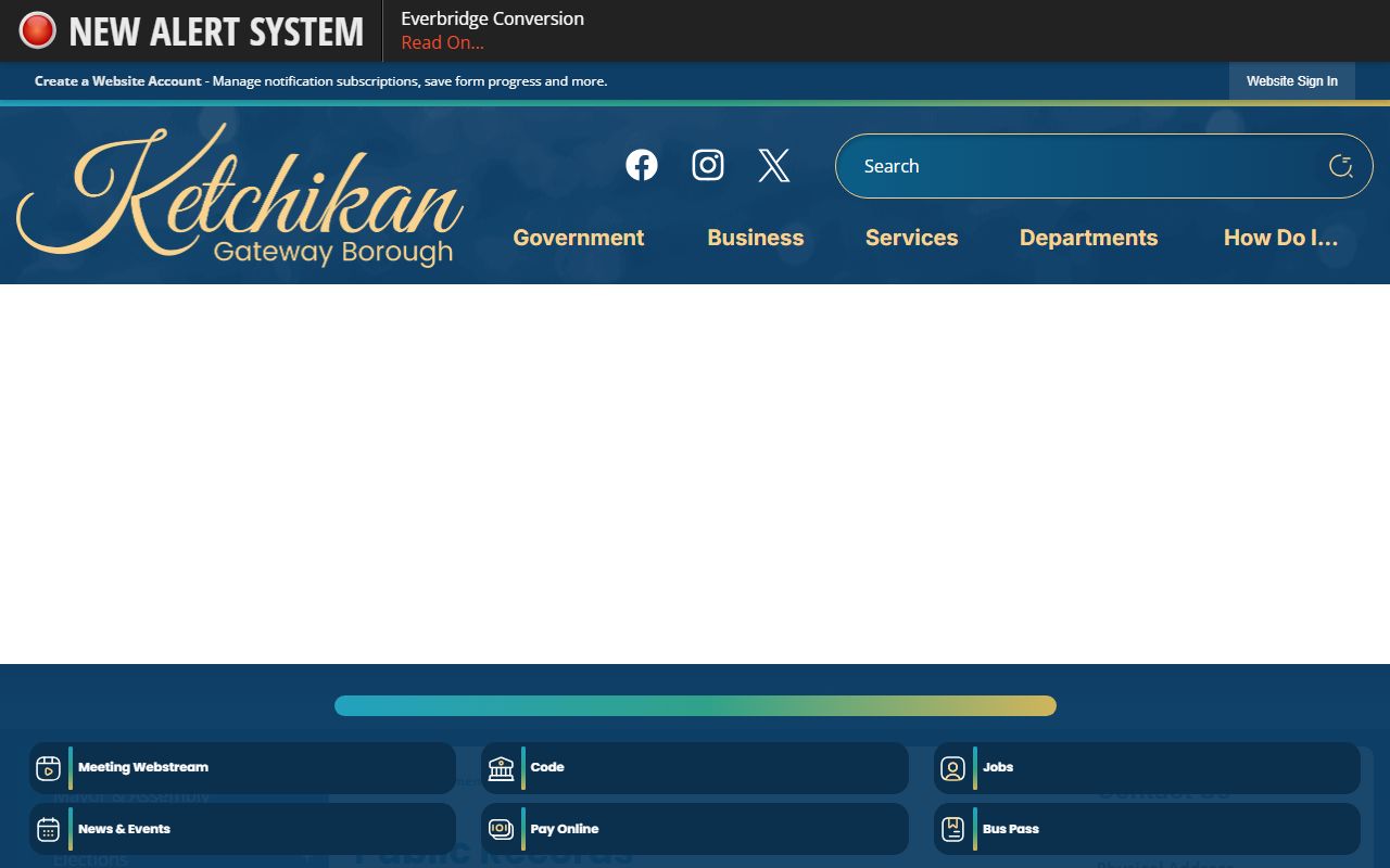 Ketchikan Gateway Borough public records request page