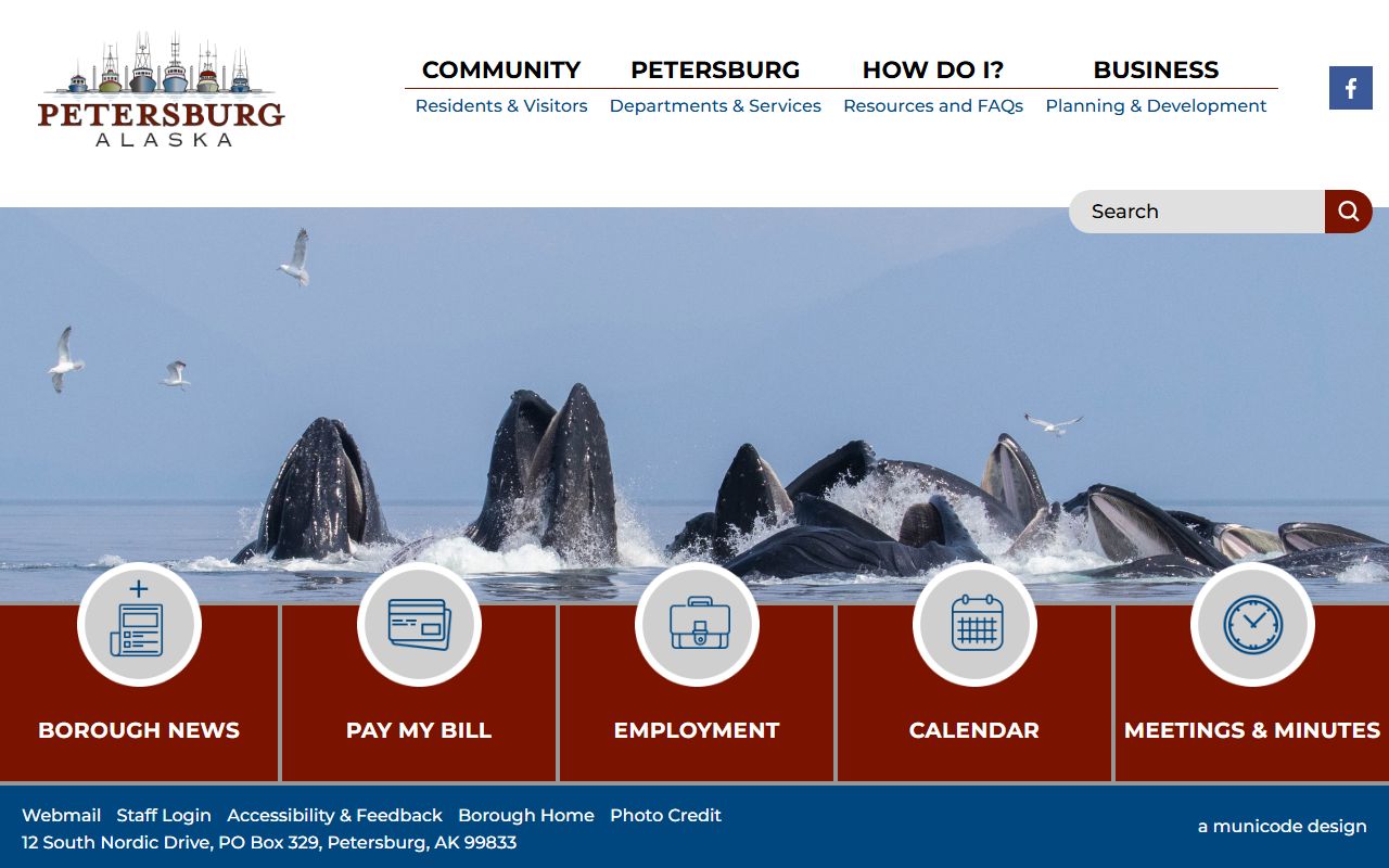 Petersburg Borough government website for police blotter records and public access